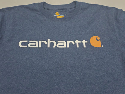 Playera Carhartt Grande L Original Fit Azul Letras (Usado)