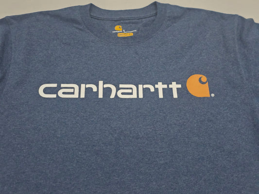 Playera Carhartt Grande L Original Fit Azul Letras (Usado)