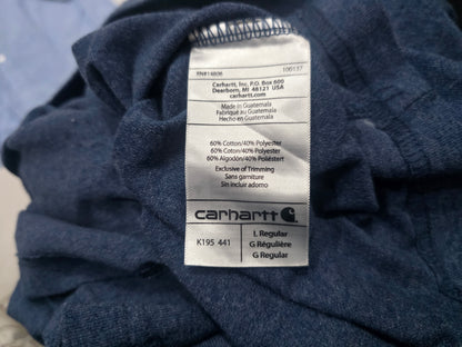 Playera Carhartt Grande L Original Fit Azul Letras (Usado)