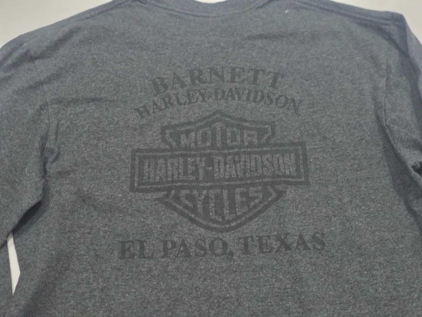 Playera Manga Larga Harley Davidson Grande L Gris (Usado)