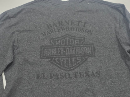 Playera Manga Larga Harley Davidson Grande L Gris (Usado)