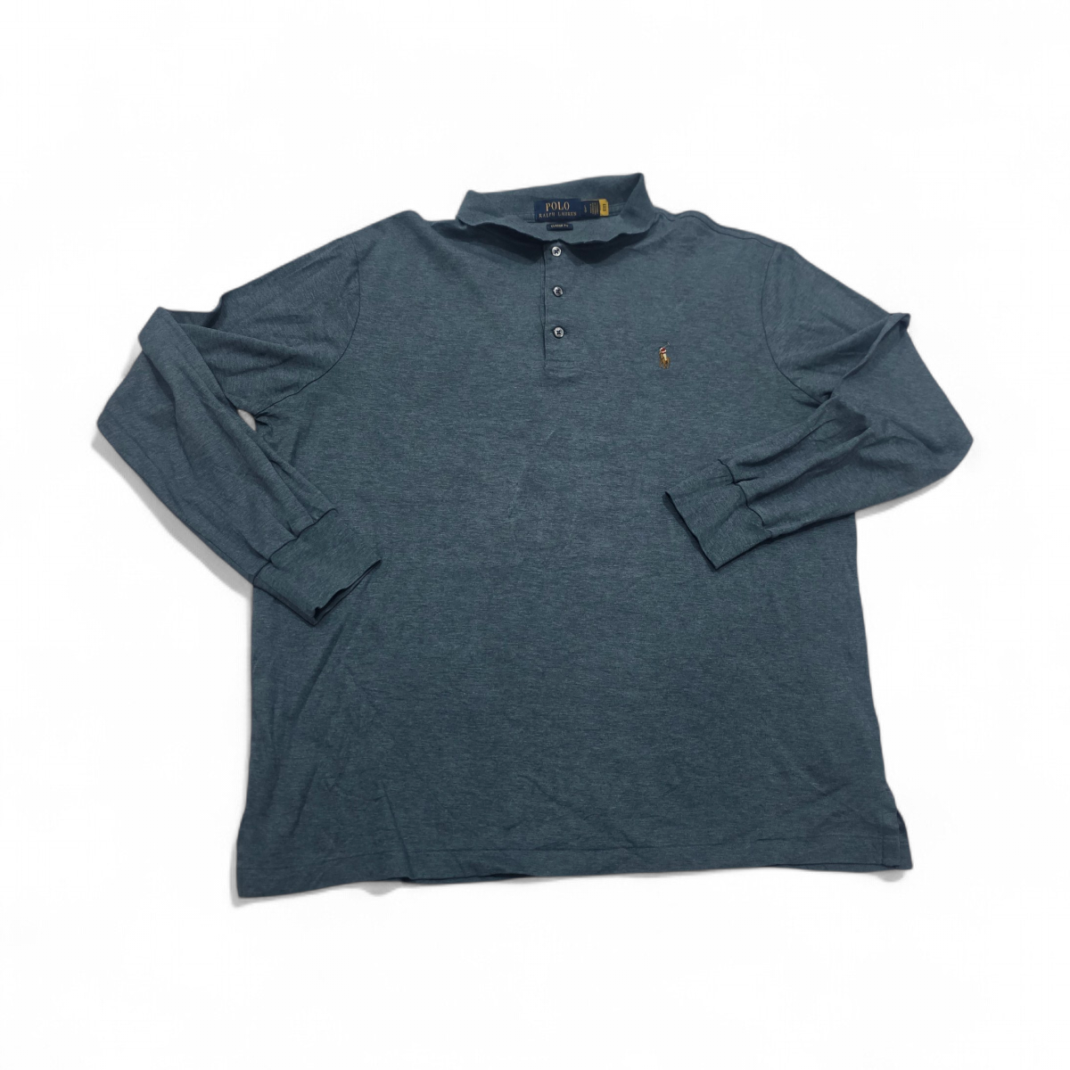 Playera Polo Ralph Lauren Grande Classic Fit Azul (Usado)