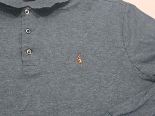 Playera Polo Ralph Lauren Grande Classic Fit Azul (Usado)