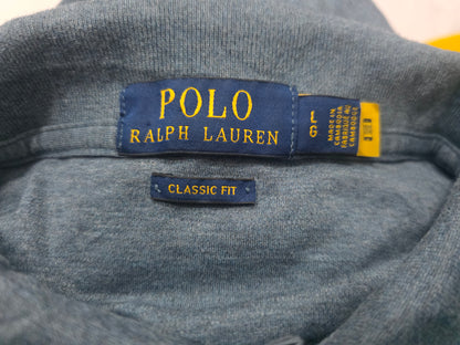 Playera Polo Ralph Lauren Grande Classic Fit Azul (Usado)