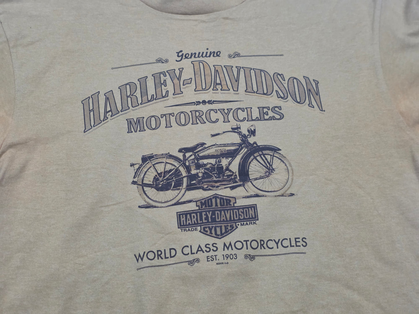 Playera Harley Davidson Grande L Cafe (Usado)
