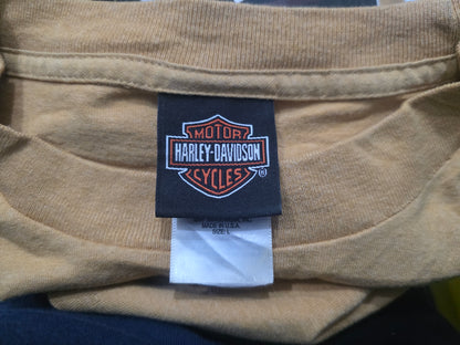 Playera Harley Davidson Grande L Cafe (Usado)