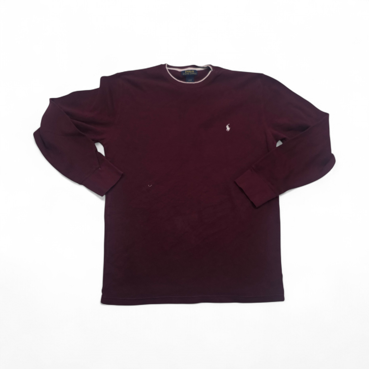 Playera Ralph Lauren Grande L Vino Pony Blanco Manga Larga (Usado)