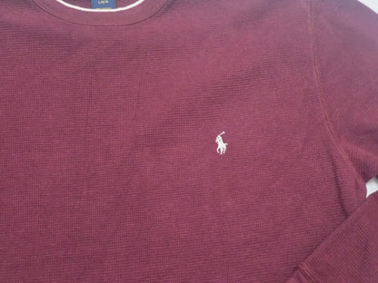 Playera Ralph Lauren Grande L Vino Pony Blanco Manga Larga (Usado)