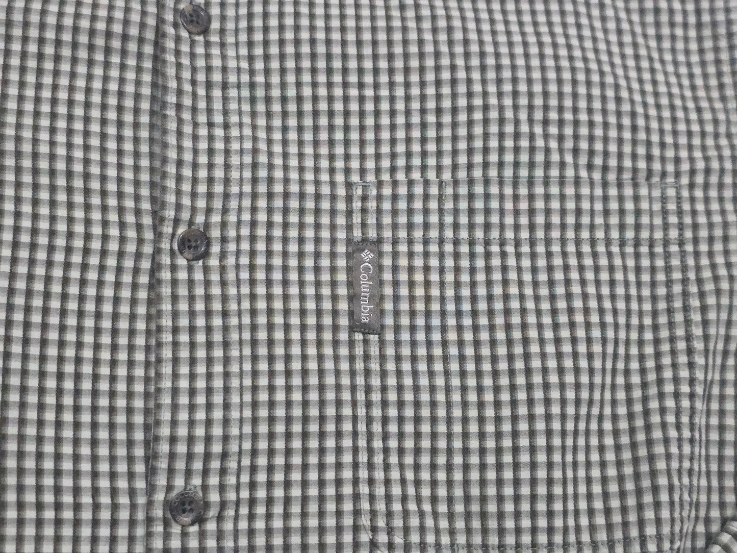 Camisa Columbia Grande L Cuadro Verde Y Blanco (Usado)