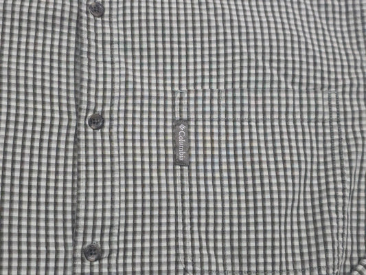 Camisa Columbia Grande L Cuadro Verde Y Blanco (Usado)