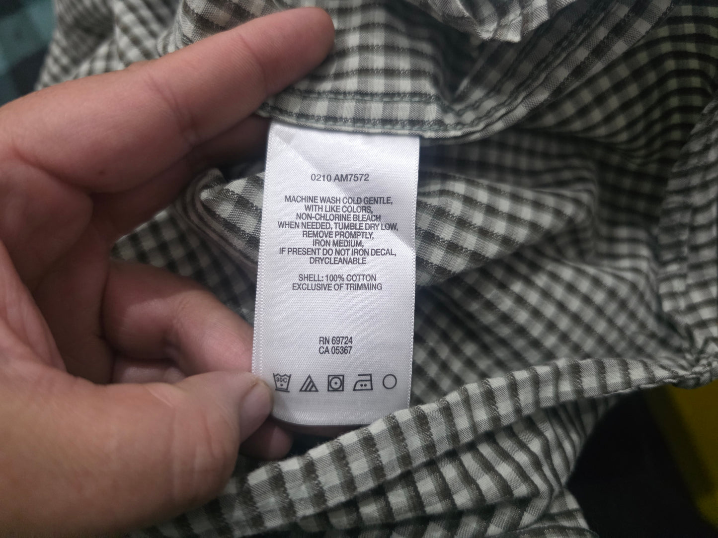 Camisa Columbia Grande L Cuadro Verde Y Blanco (Usado)