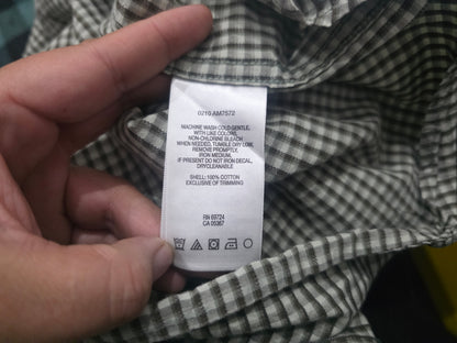 Camisa Columbia Grande L Cuadro Verde Y Blanco (Usado)