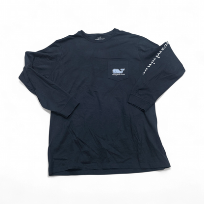 Playera Vineyard Vines Grande Azul Marino Deslavado Larga (Usado)
