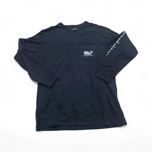 Playera Vineyard Vines Grande Azul Marino Deslavado Larga (Usado)