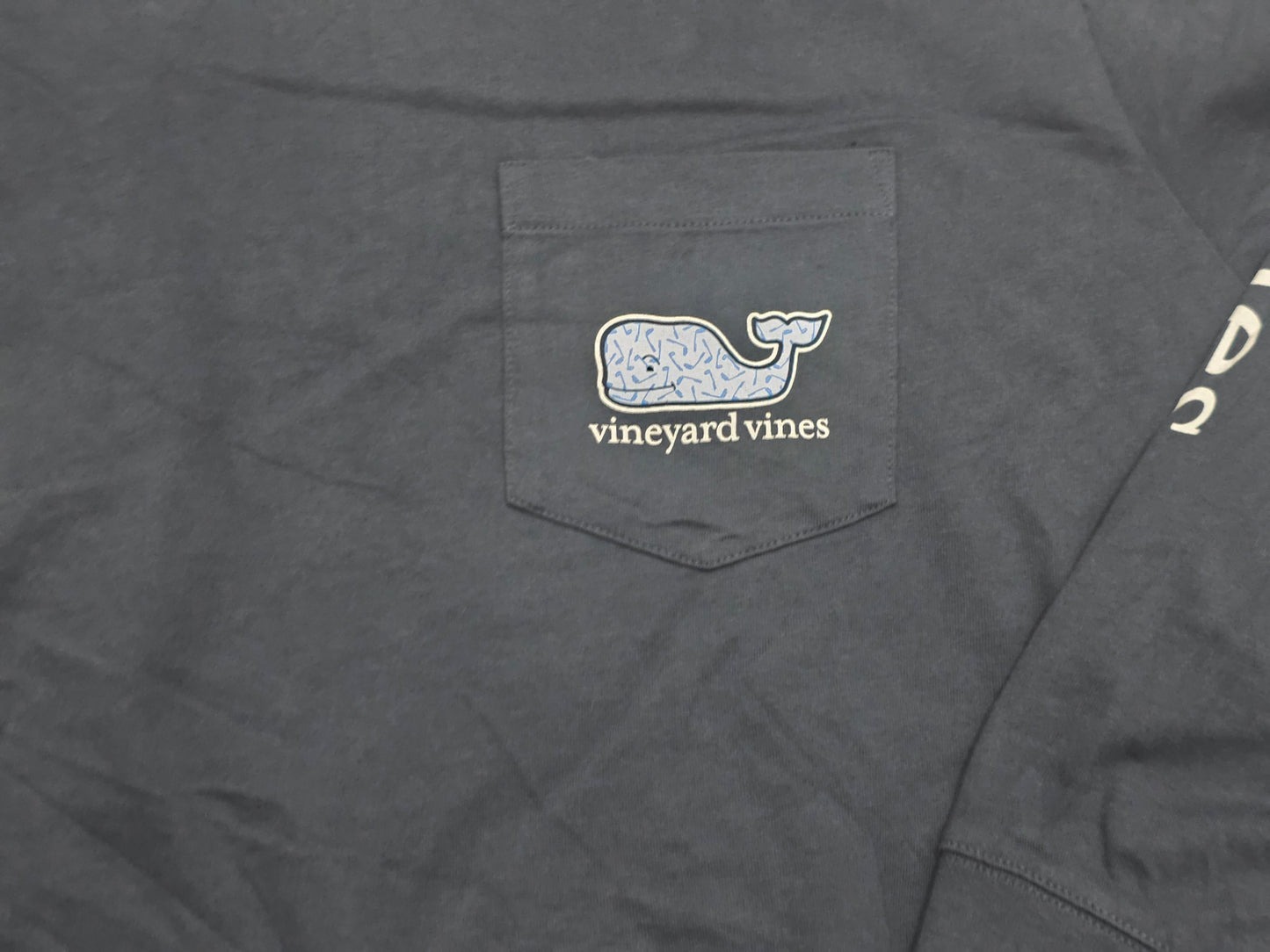 Playera Vineyard Vines Grande Azul Marino Deslavado Larga (Usado)