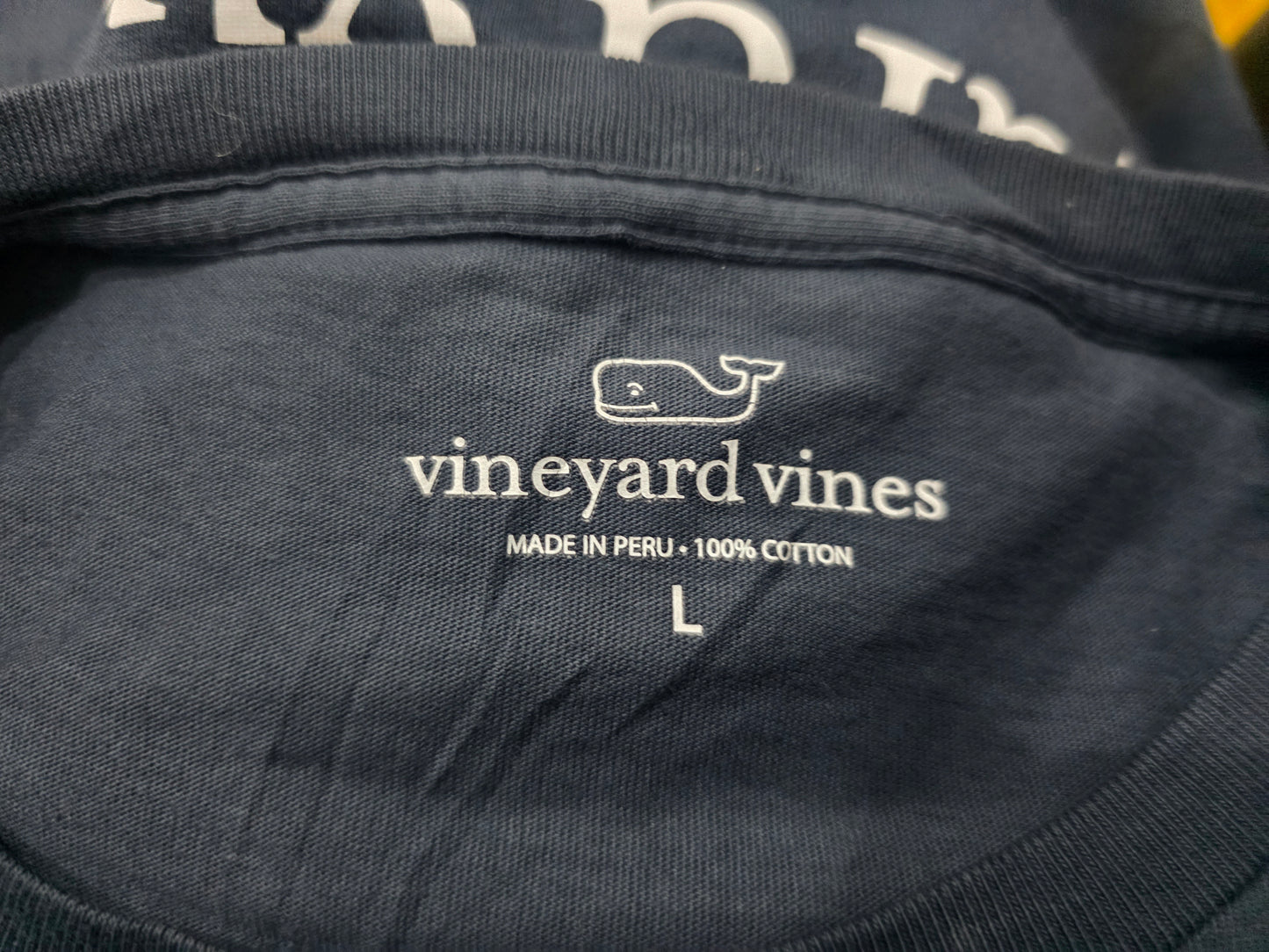 Playera Vineyard Vines Grande Azul Marino Deslavado Larga (Usado)