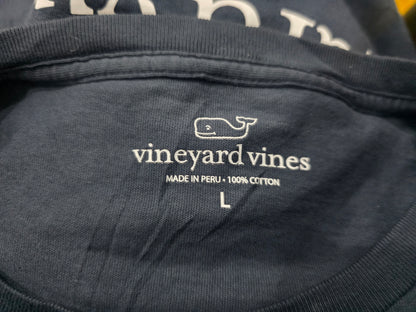 Playera Vineyard Vines Grande Azul Marino Deslavado Larga (Usado)