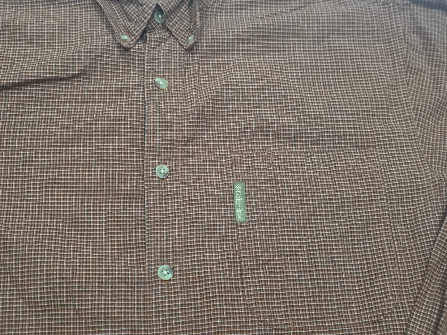 Camisa Columbia Grande L Naranja Ladrillo (Usado)