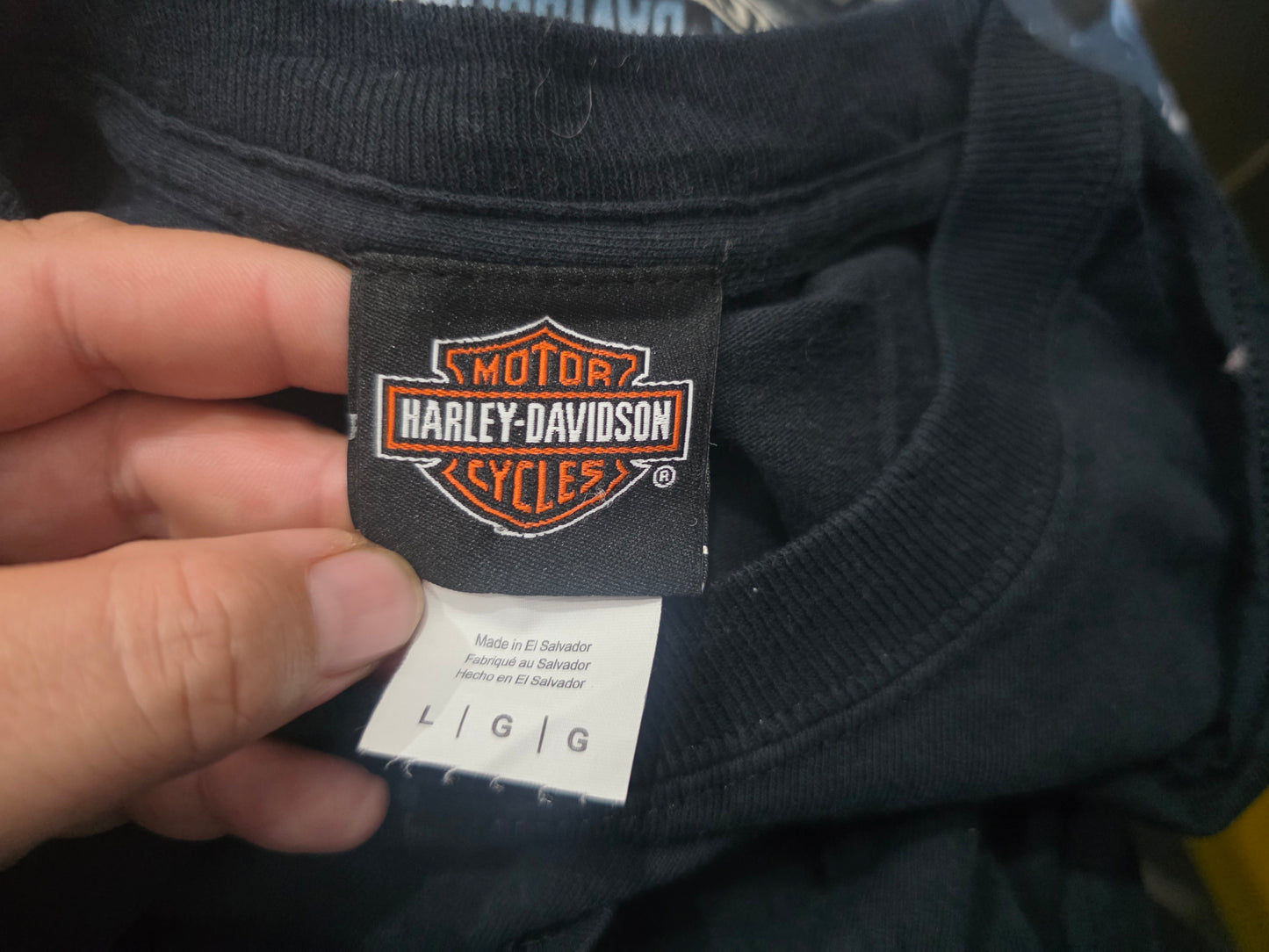Playera Harley Davidson Grande L Negro New York Manga Larga (Usado)