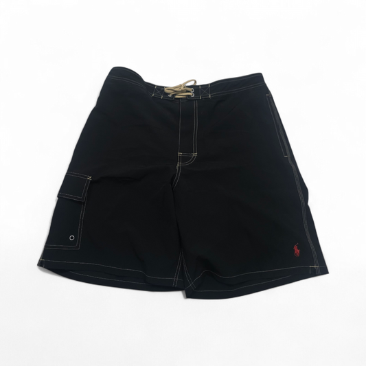 Bermuda Ralph Lauren Xgrande Xl Negro Pony Rojo (Usado)