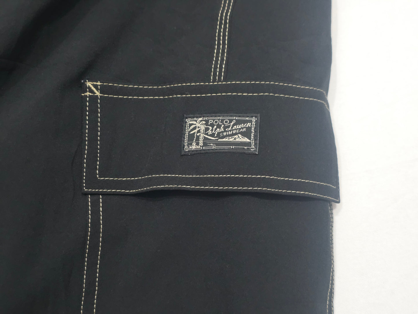 Bermuda Ralph Lauren Xgrande Xl Negro Pony Rojo (Usado)