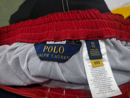 Bermuda Ralph Lauren Xgrande Xl Negro Pony Rojo (Usado)