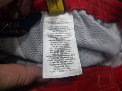 Bermuda Ralph Lauren Xgrande Xl Negro Pony Rojo (Usado)
