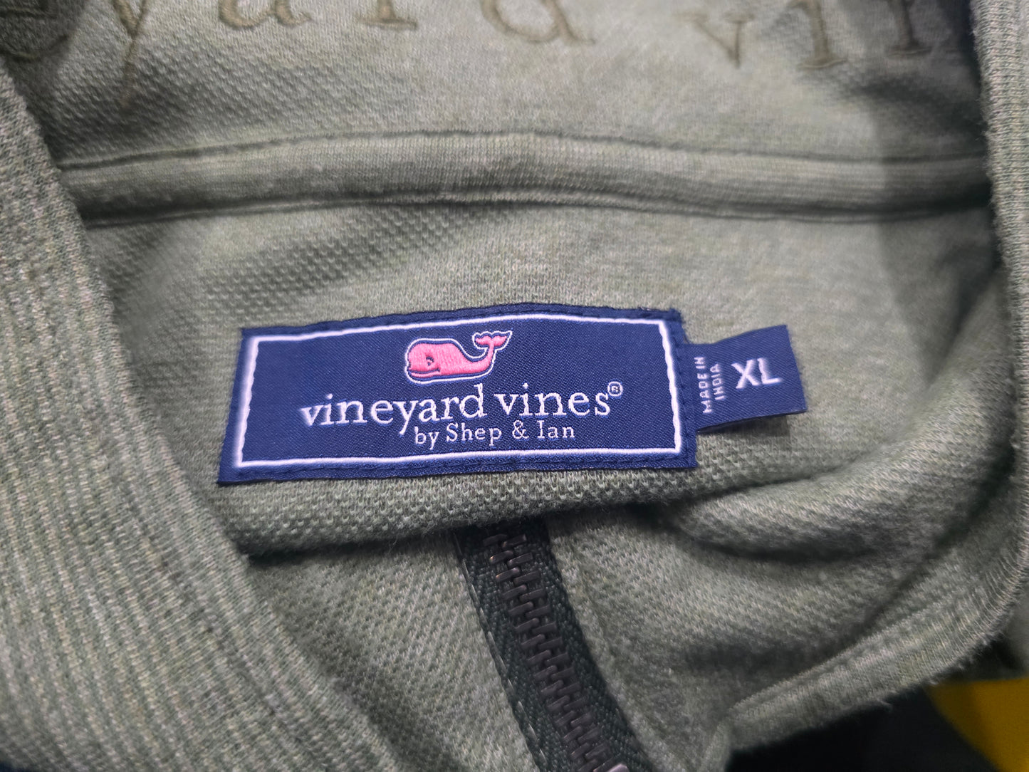 Sueter Vineyard Vines Xgrande Xl Verde Medio Cierre (Usado)