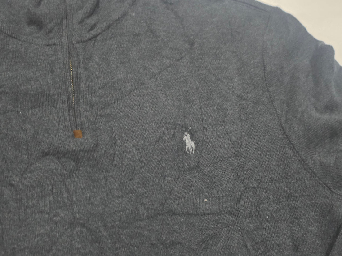 Sueter Ralph Lauren Xgrande Xl Gris Oscuro Pony Gris (Usado)