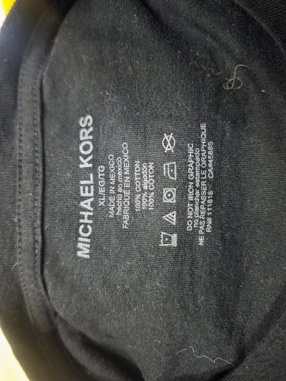 Playera Michael Kors Xgrande Xl Negro Letras (Usado)