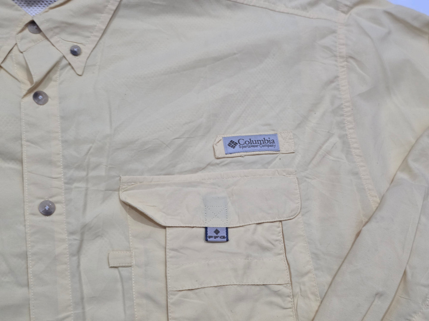 Camisa Columbia Pfg Xgrande Xl Amarillo (Usado)