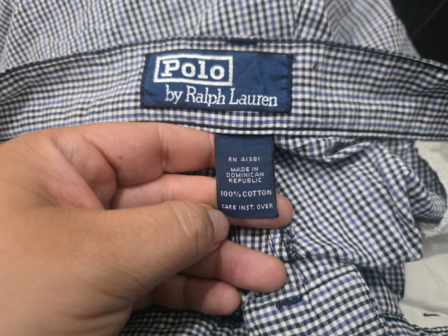 Bermuda Ralph Lauren Talla 38 Azul Cuadro (Usado)