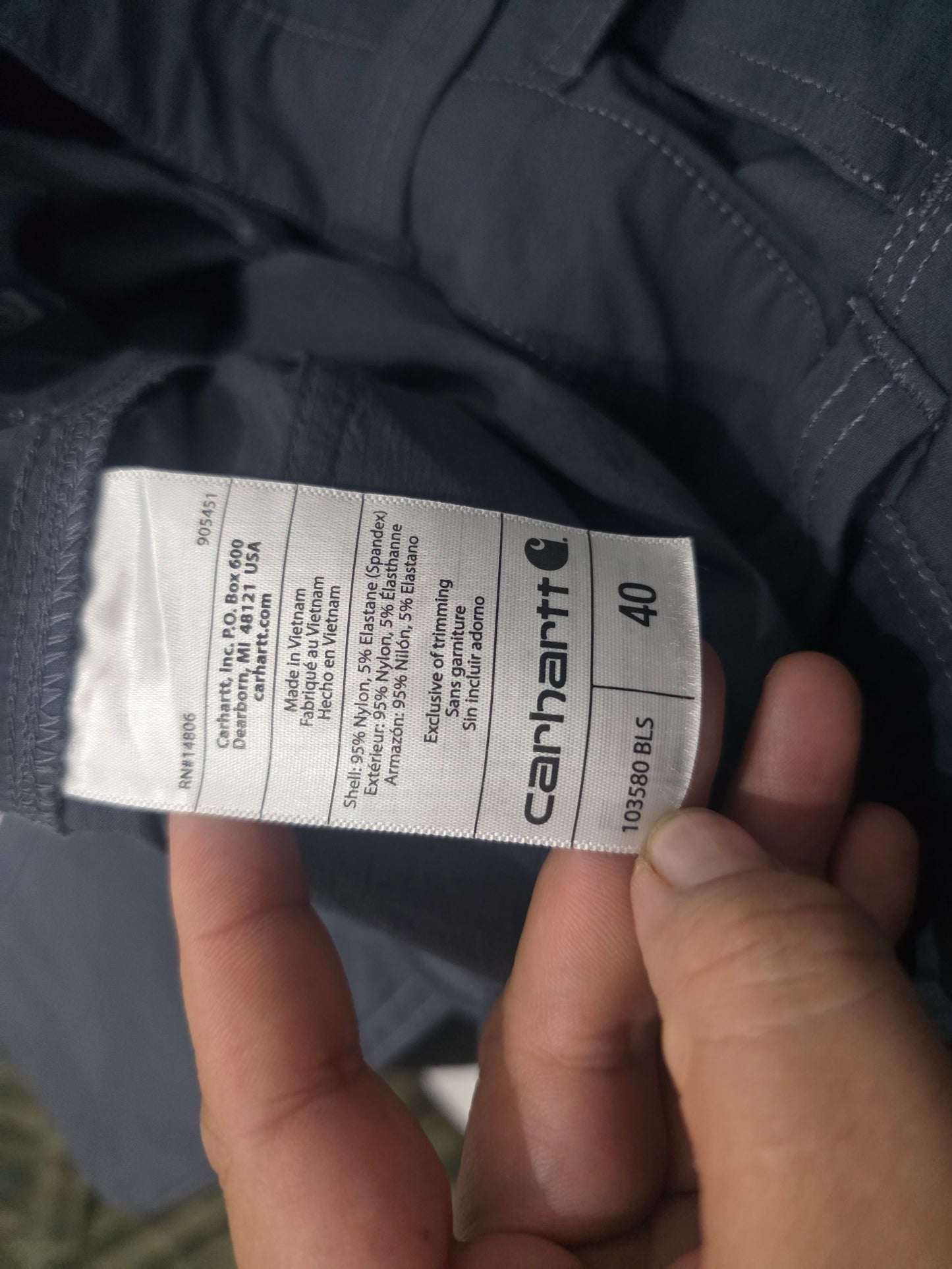 Bermuda Carhartt Talla 40 Azul Relaxed Fit (Usado)