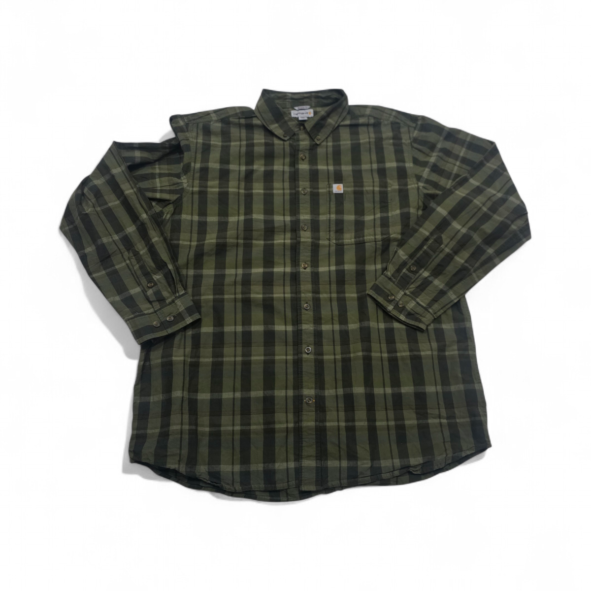 Camisa Carhartt Xgrande Relaxed Fit Cuadro Verde (Usado)