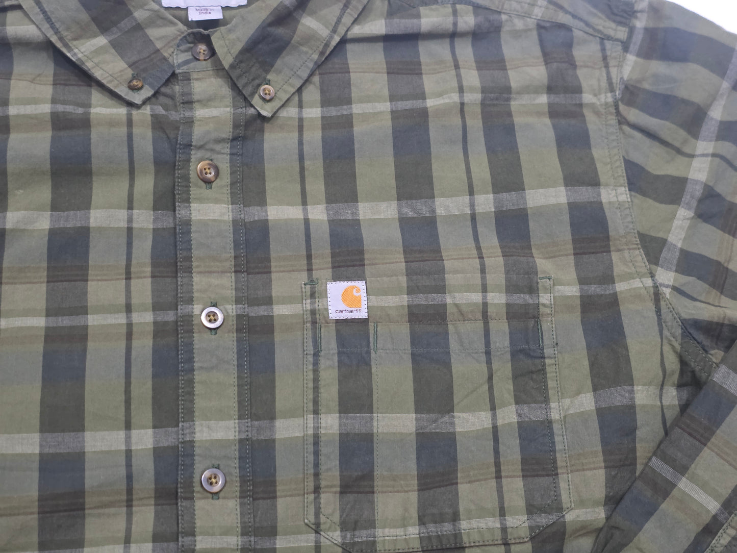 Camisa Carhartt Xgrande Relaxed Fit Cuadro Verde (Usado)