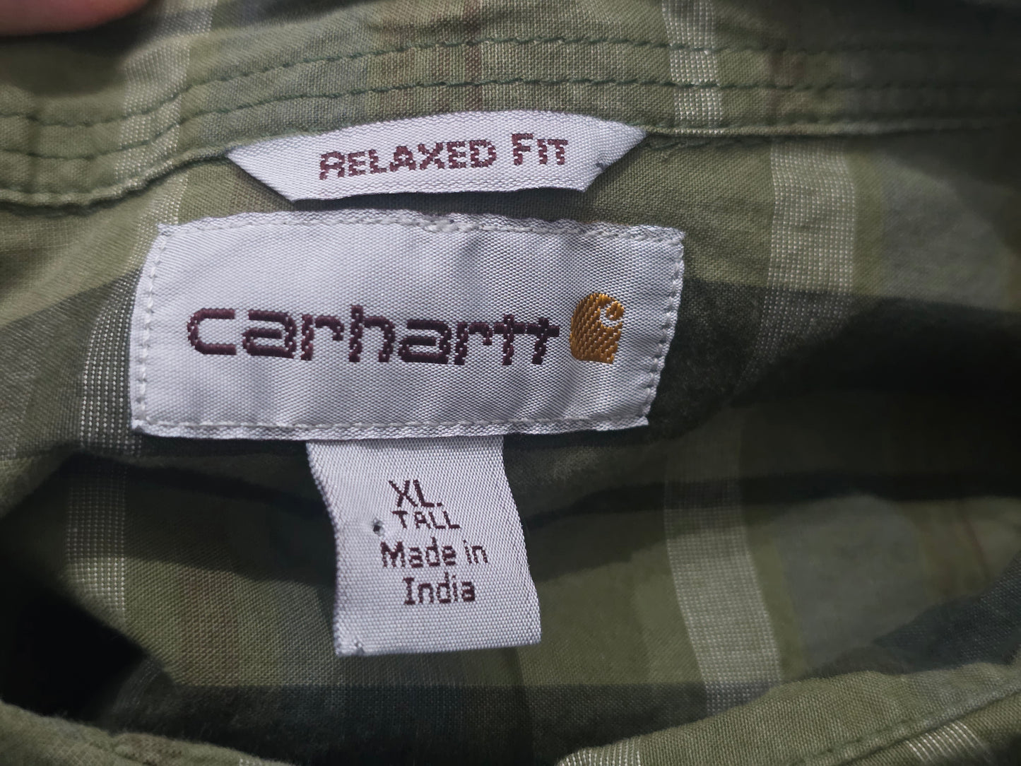 Camisa Carhartt Xgrande Relaxed Fit Cuadro Verde (Usado)