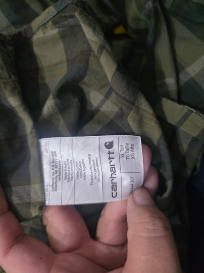 Camisa Carhartt Xgrande Relaxed Fit Cuadro Verde (Usado)