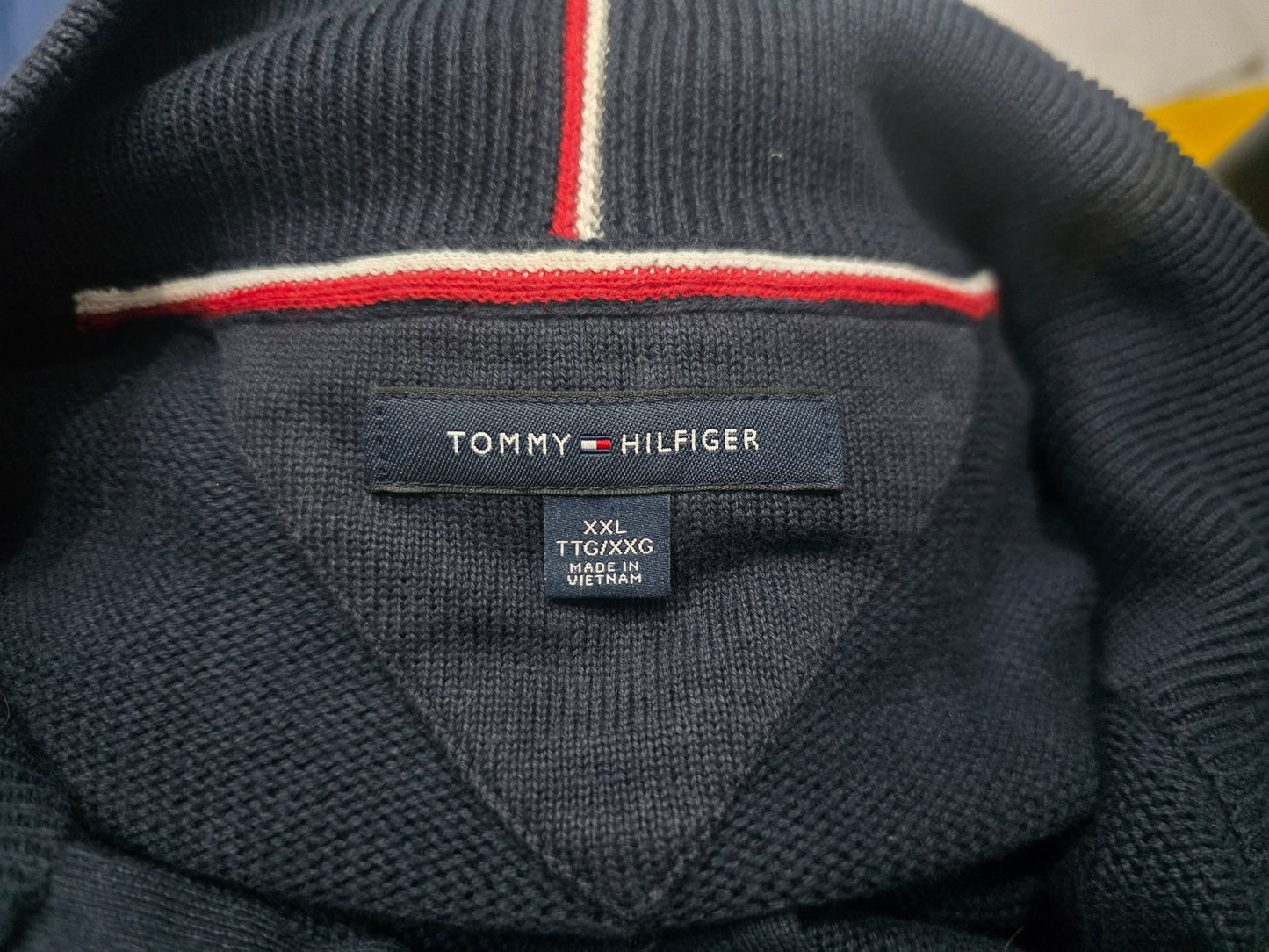 Sueter Tommy Hilfiger 2xl Azul Cierre (Usado)