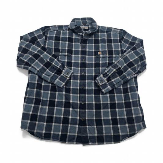 Camisa Carhartt 2xl Regular Cuadro Azul (Usado)