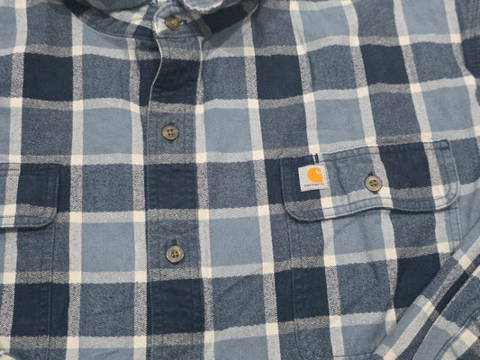 Camisa Carhartt 2xl Regular Cuadro Azul (Usado)
