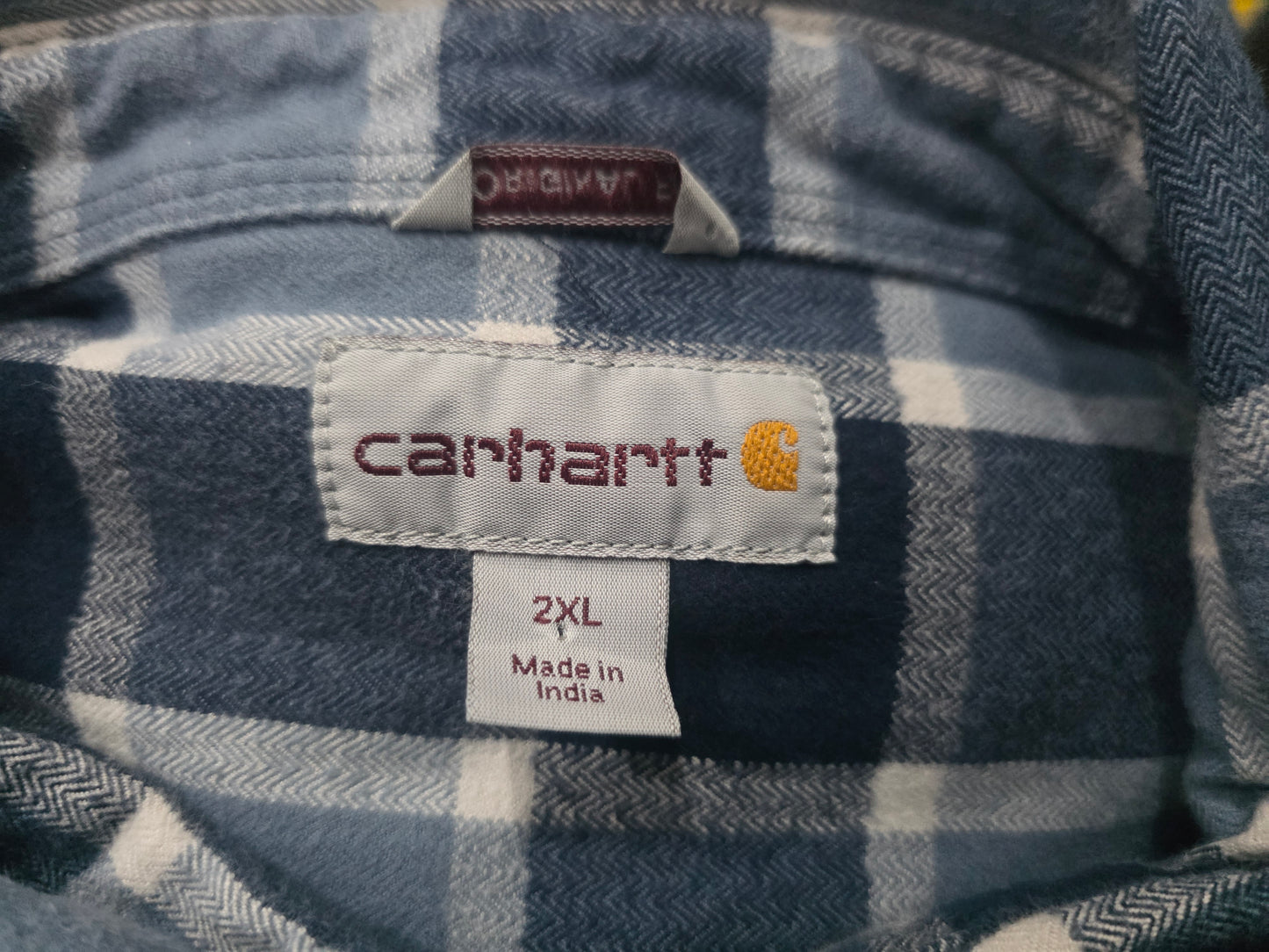 Camisa Carhartt 2xl Regular Cuadro Azul (Usado)