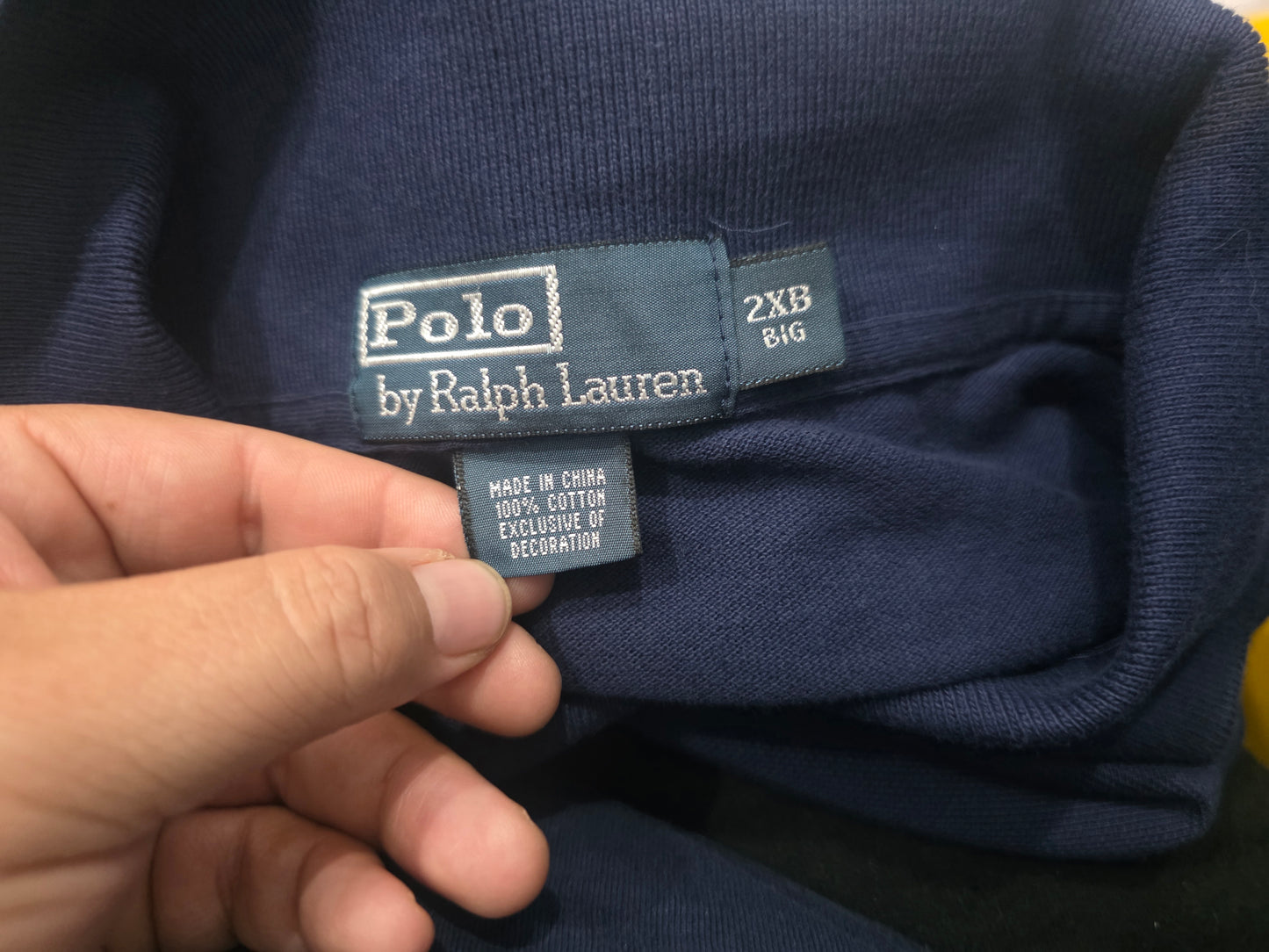 Playera Polo Ralph Lauren 2XL Azul Pony Rojo (NUEVO)