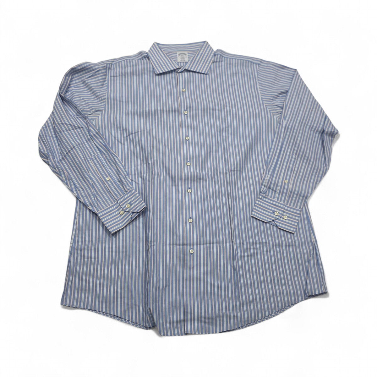 Camisa Brooks Brothers 2xl 18 6/7 Regent Azul Lineas (Usado)