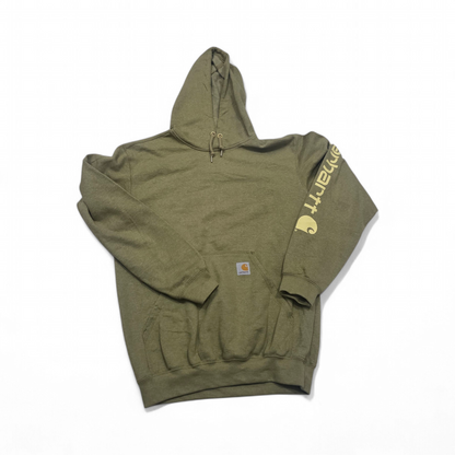 Sudadera Carhartt Chico S Verde Loose Fit Gorro (Usado)