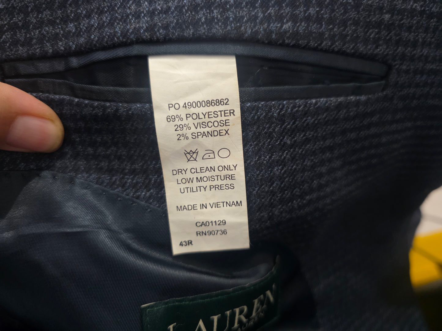 Saco Ralph Lauren 43r Azul Poliester (Usado)