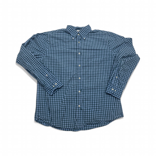 Camisa Brooks Brothers Mediana M Azul Y Verde Cuadro (Usado)