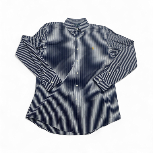 Camisa Ralph Lauren Mediana M Custom Fit Azul Pony Amarillo (Usado)