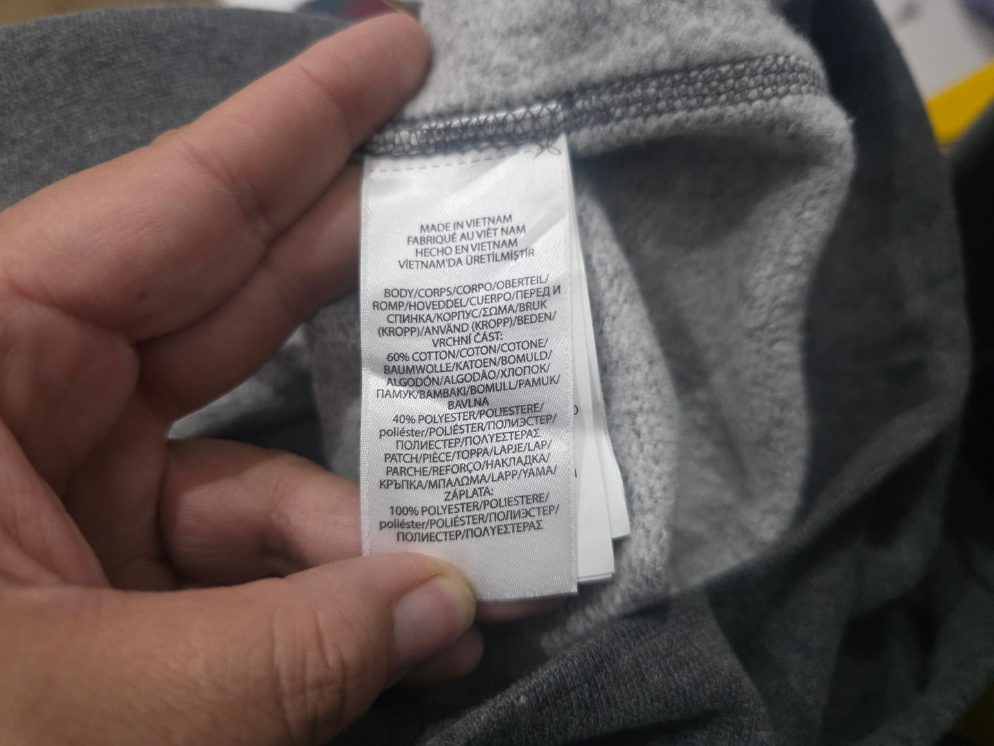 Sudadera Ralph Lauren Grande L Gris Letra (Usado)