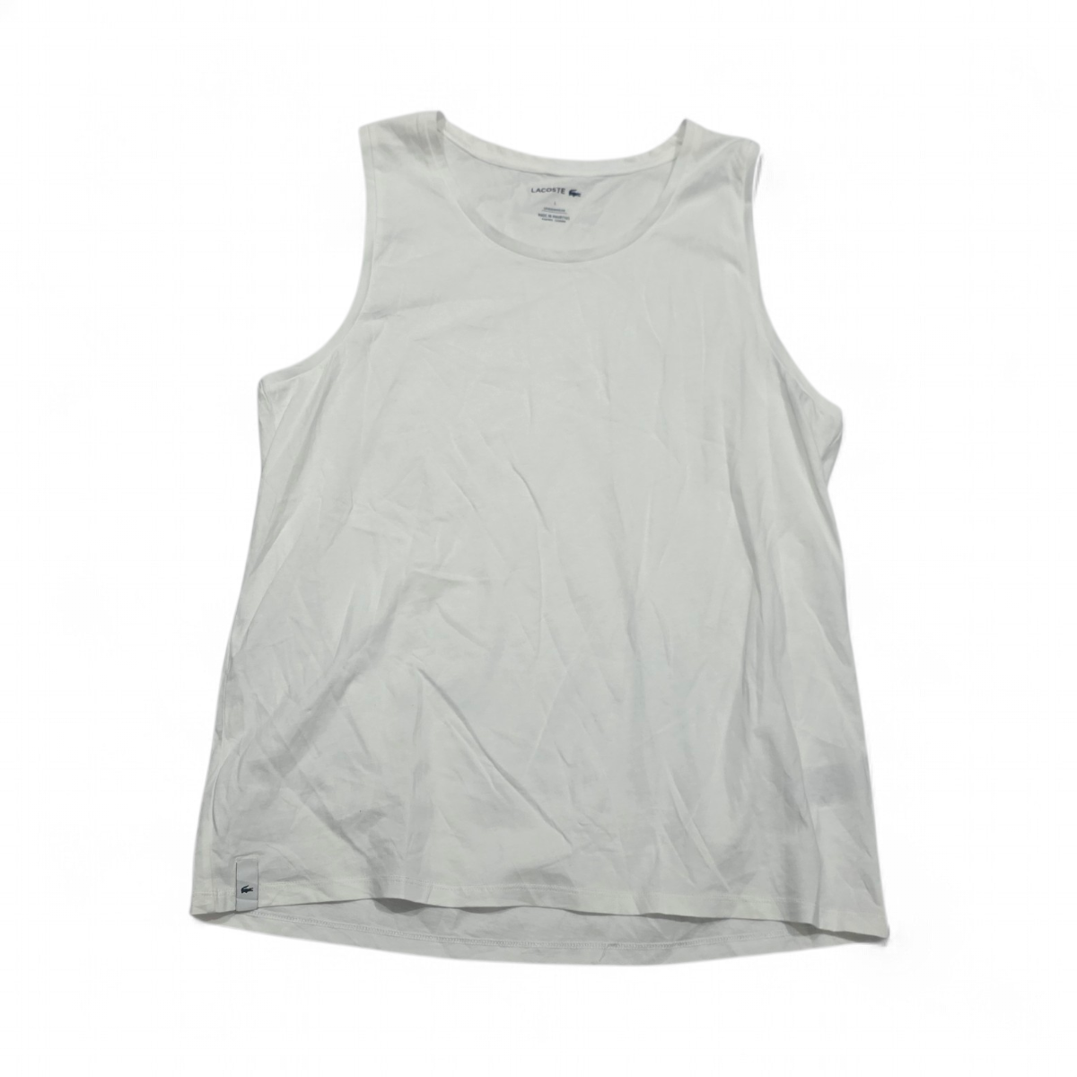 Playera Sin Mangas Lacoste Grande L Blanco (Usado)