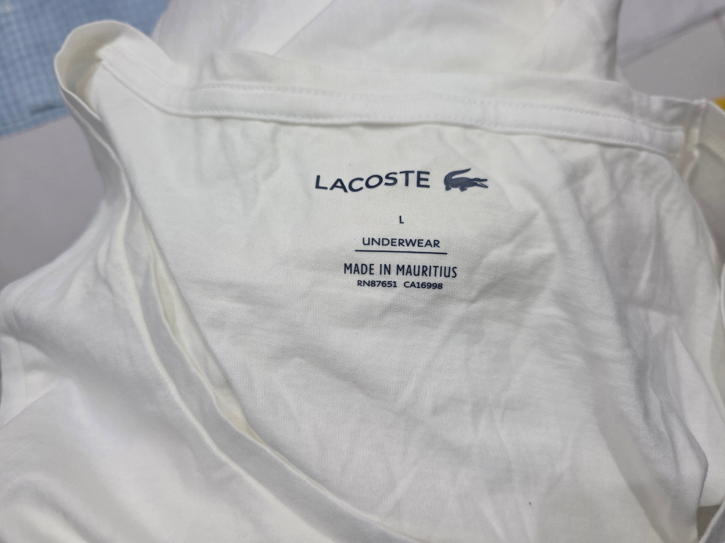 Playera Sin Mangas Lacoste Grande L Blanco (Usado)